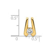 Gold Polished Diamond Slide Pendants