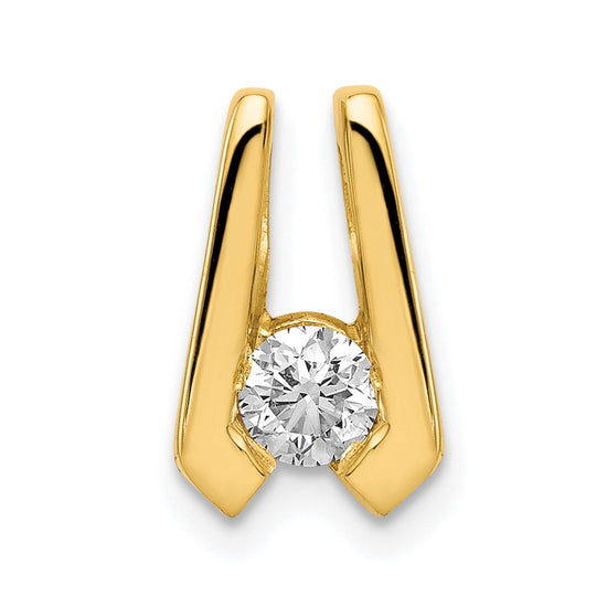 Gold Polished Diamond Slide Pendants