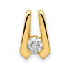 Gold Polished Diamond Slide Pendants