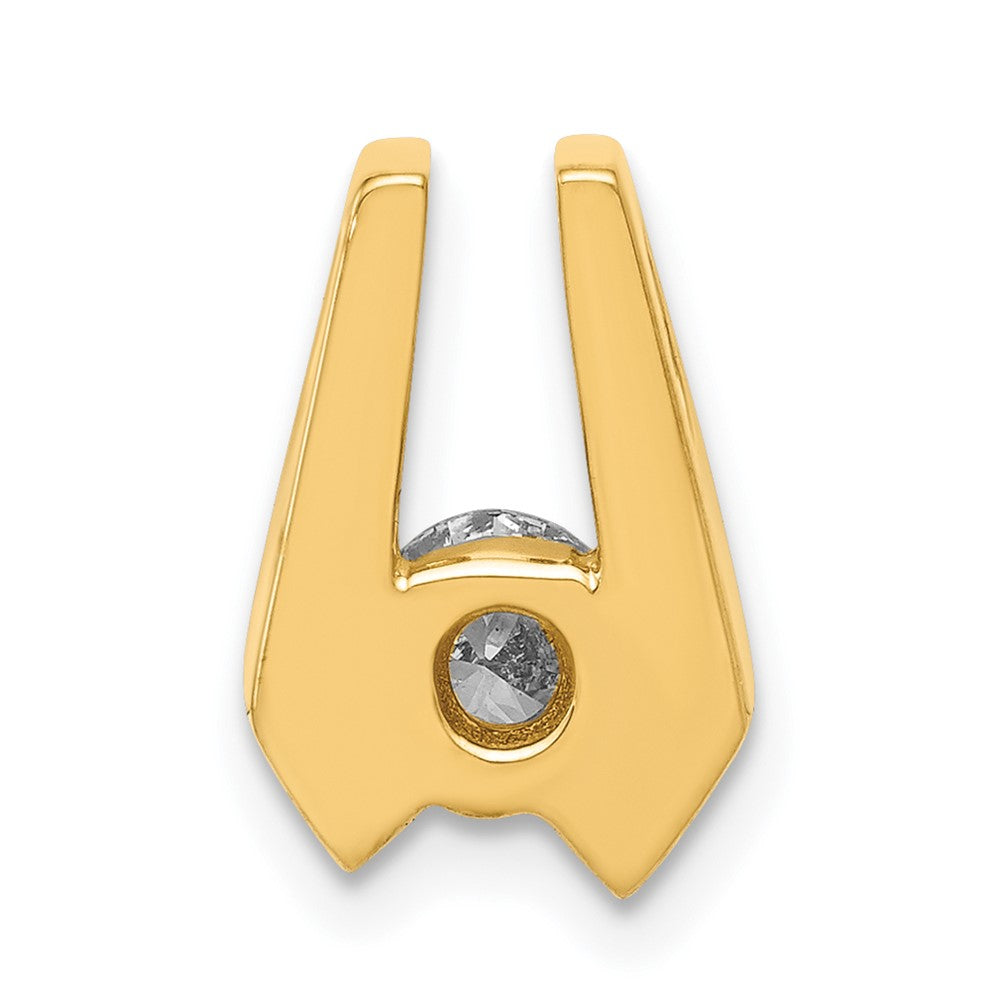 Gold Polished Diamond Slide Pendants