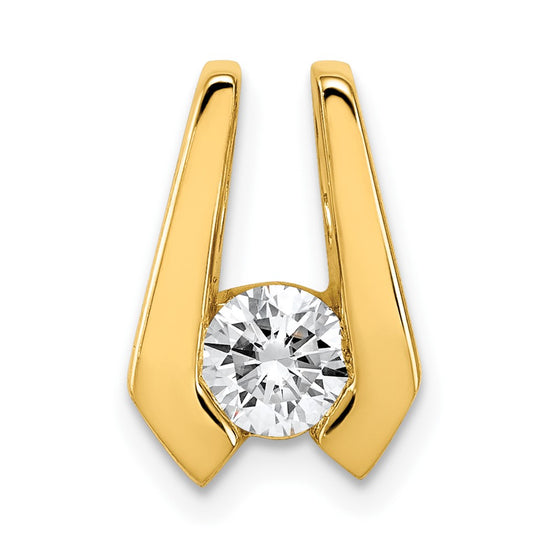 Gold Polished Diamond Slide Pendants