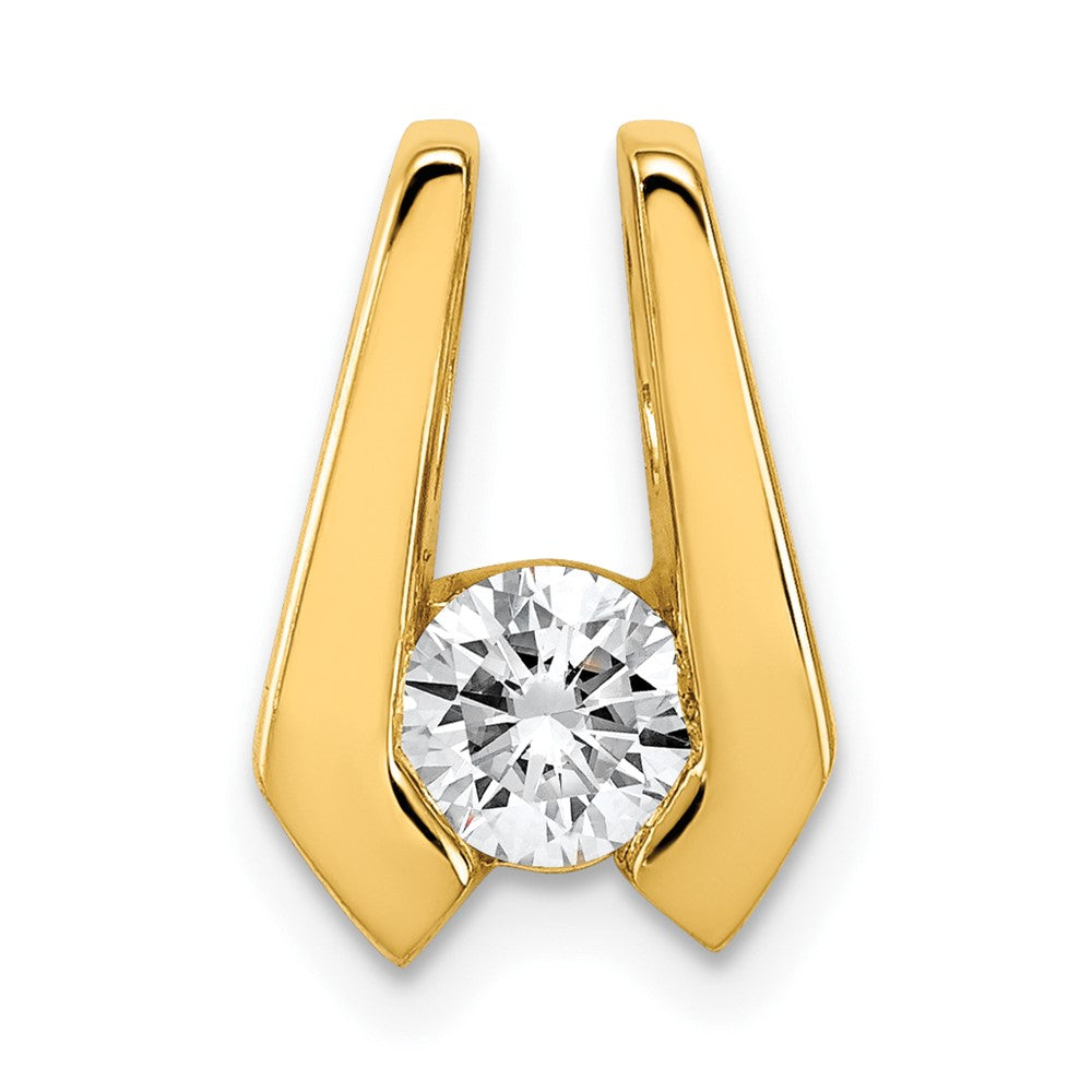 Gold Polished Diamond Slide Pendants