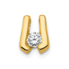 Gold Polished Diamond Slide Pendants