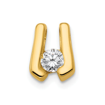 Gold Polished Diamond Slide Pendants