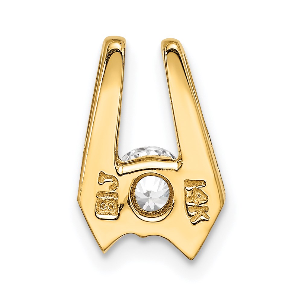 Gold Polished Diamond Slide Pendants