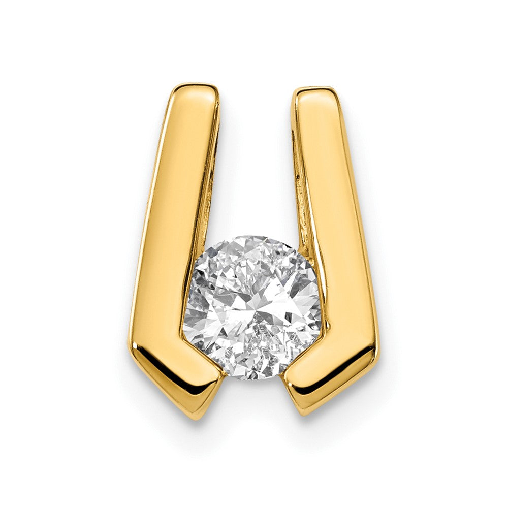 Gold Polished Diamond Slide Pendants