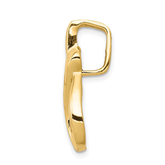 14k Peg-set AA Diamond Semi-Mount Slide Fits up to 6mm Regular/8mm Fancy or Reversible Omega