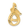 14k Peg-set AA Diamond Semi-Mount Slide Fits up to 6mm Regular/8mm Fancy or Reversible Omega