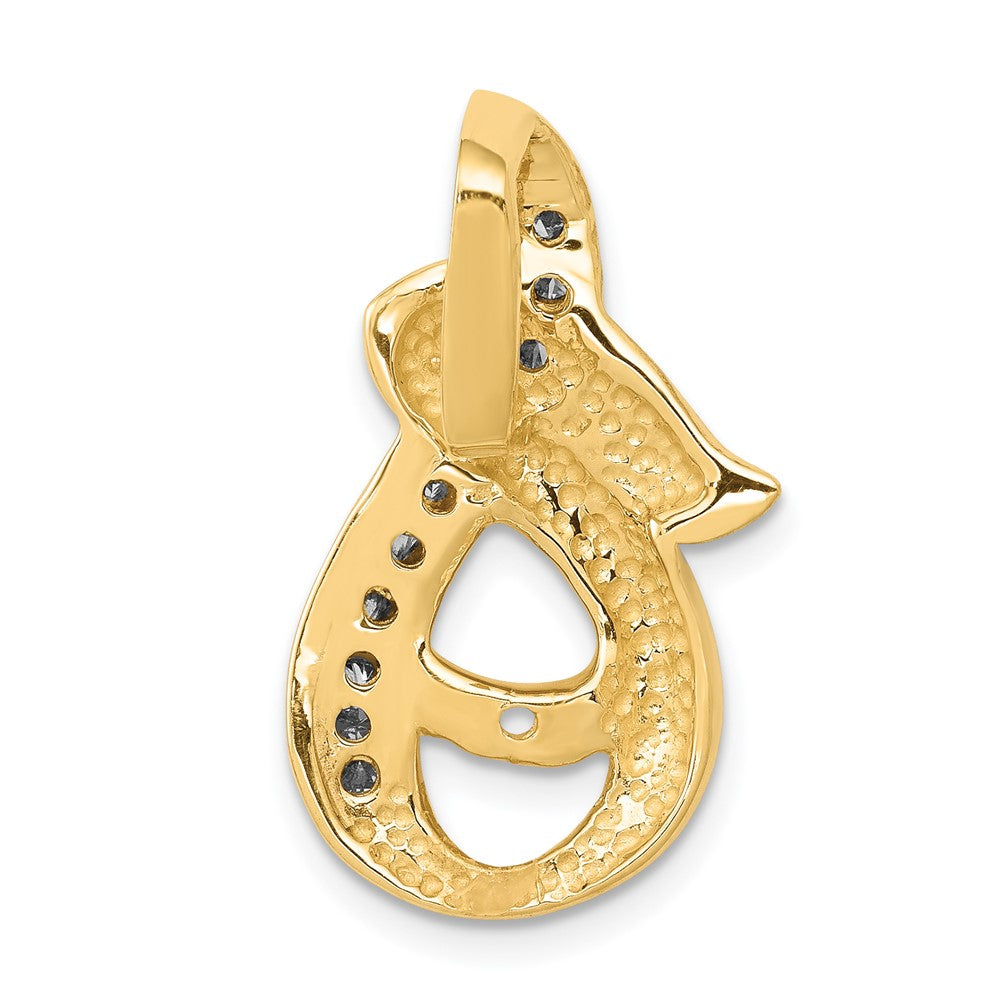 14k Peg-set AA Diamond Semi-Mount Slide Fits up to 6mm Regular/8mm Fancy or Reversible Omega