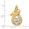 14k Peg-set AA Diamond Semi-Mount Slide Fits up to 6mm Regular/8mm Fancy or Reversible Omega
