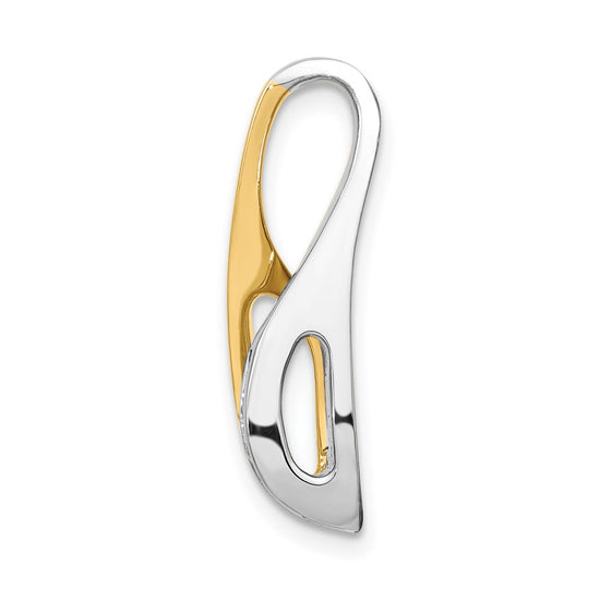 Gold Polished Diamond Slide Pendant