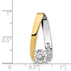 Gold Polished Diamond Slide Pendant