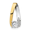 Gold Polished Diamond Slide Pendant