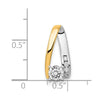 Gold Polished Diamond Slide Pendant