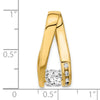 Gold Polished Diamond Slide Pendant