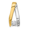 Gold Polished Diamond Slide Pendant