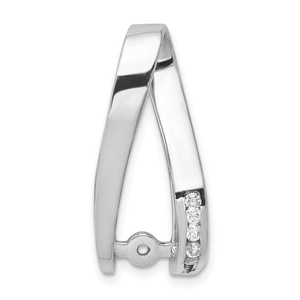 Gold Polished Diamond Slide Pendant