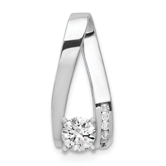 Gold Polished Diamond Slide Pendant