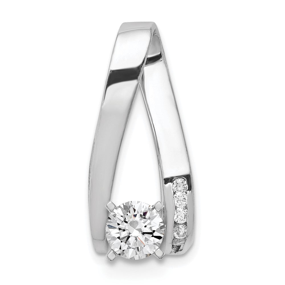 Gold Polished Diamond Slide Pendant
