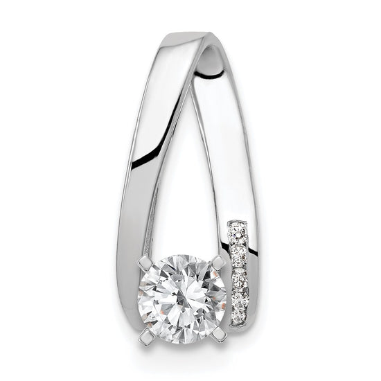 Gold Polished Diamond Slide Pendant