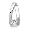 Gold Polished Diamond Slide Pendant