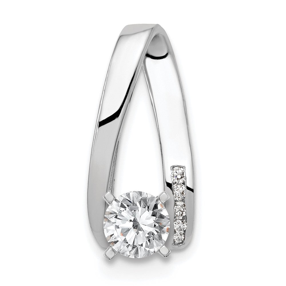 Gold Polished Diamond Slide Pendant
