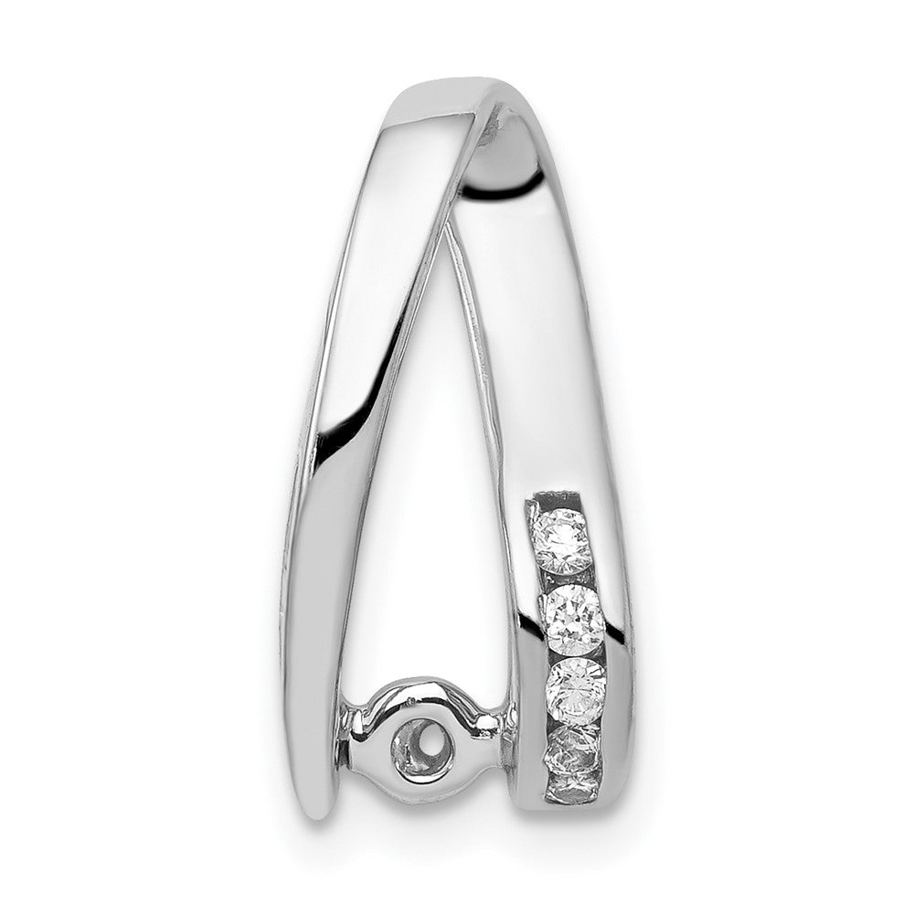 Gold Polished Diamond Slide Pendant
