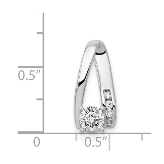 Gold Polished Diamond Slide Pendant