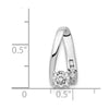 Gold Polished Diamond Slide Pendant
