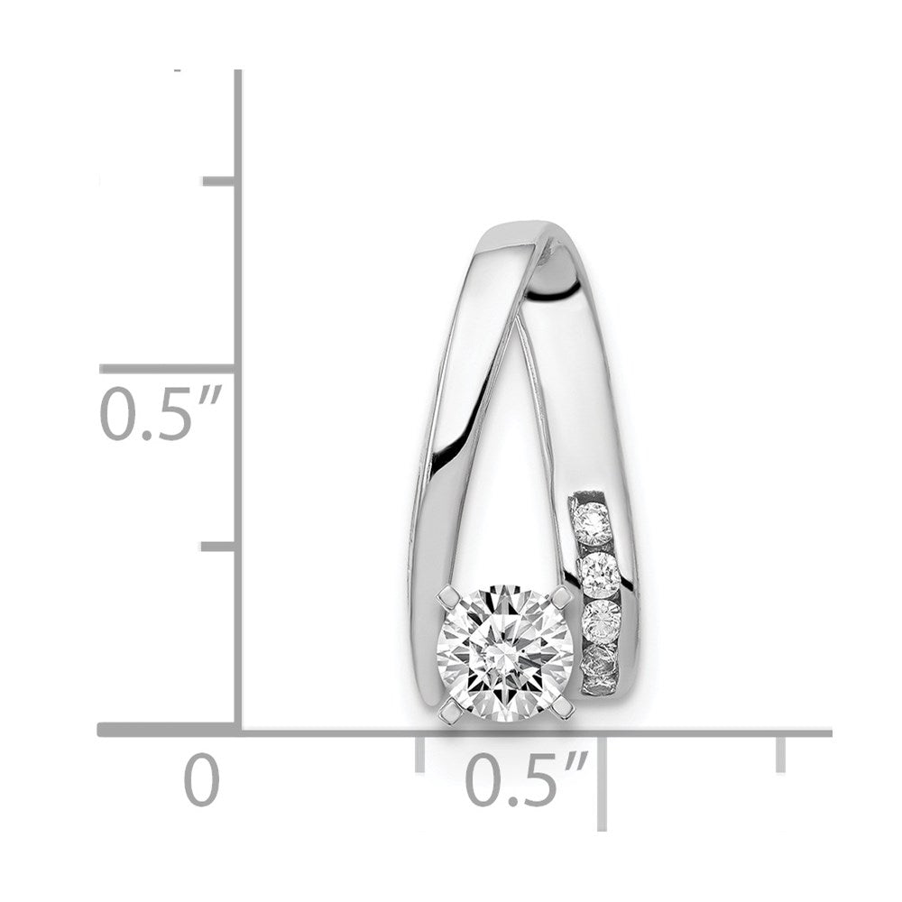Gold Polished Diamond Slide Pendant