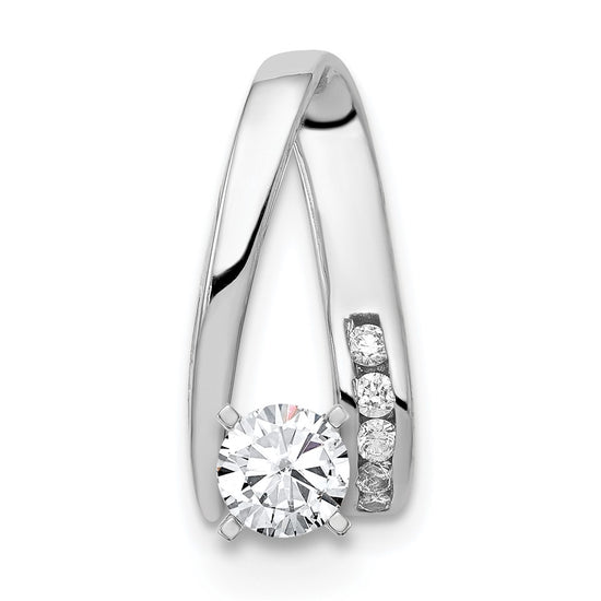 Gold Polished Diamond Slide Pendant