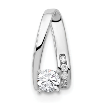 Gold Polished Diamond Slide Pendant