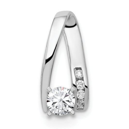 Gold Polished Diamond Slide Pendant