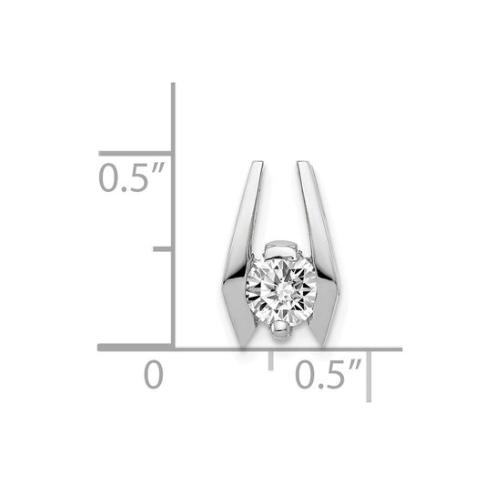 14k White Gold Complete AA 5.25mm Diamond Slide Fits up to 3mm Fancy or Reversible Omega Only