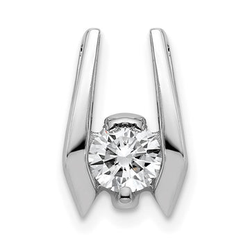 14k White Gold Complete AA 4.75mm Diamond Slide Fits up to 3mm Fancy or Reversible Omega Only