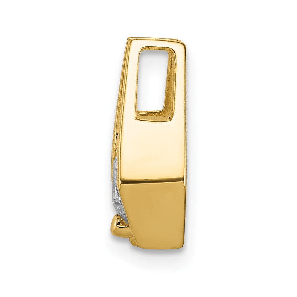 Gold Polished Diamond Slide Pendants