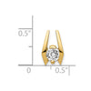Gold Polished Diamond Slide Pendants