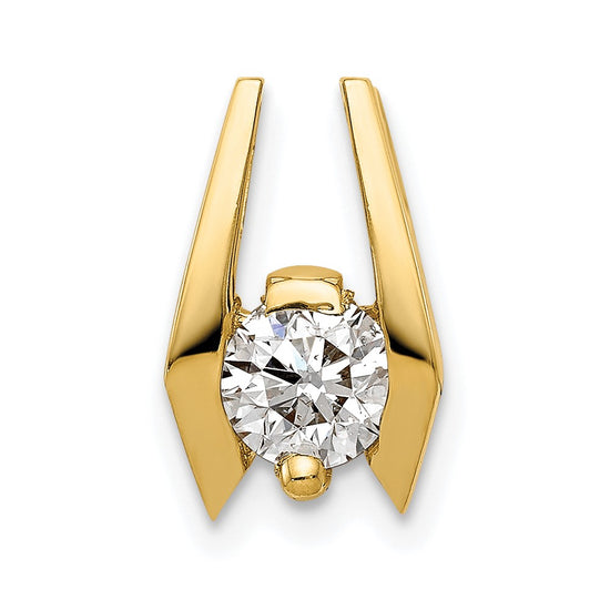 Gold Polished Diamond Slide Pendants