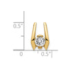 Gold Polished Diamond Slide Pendants