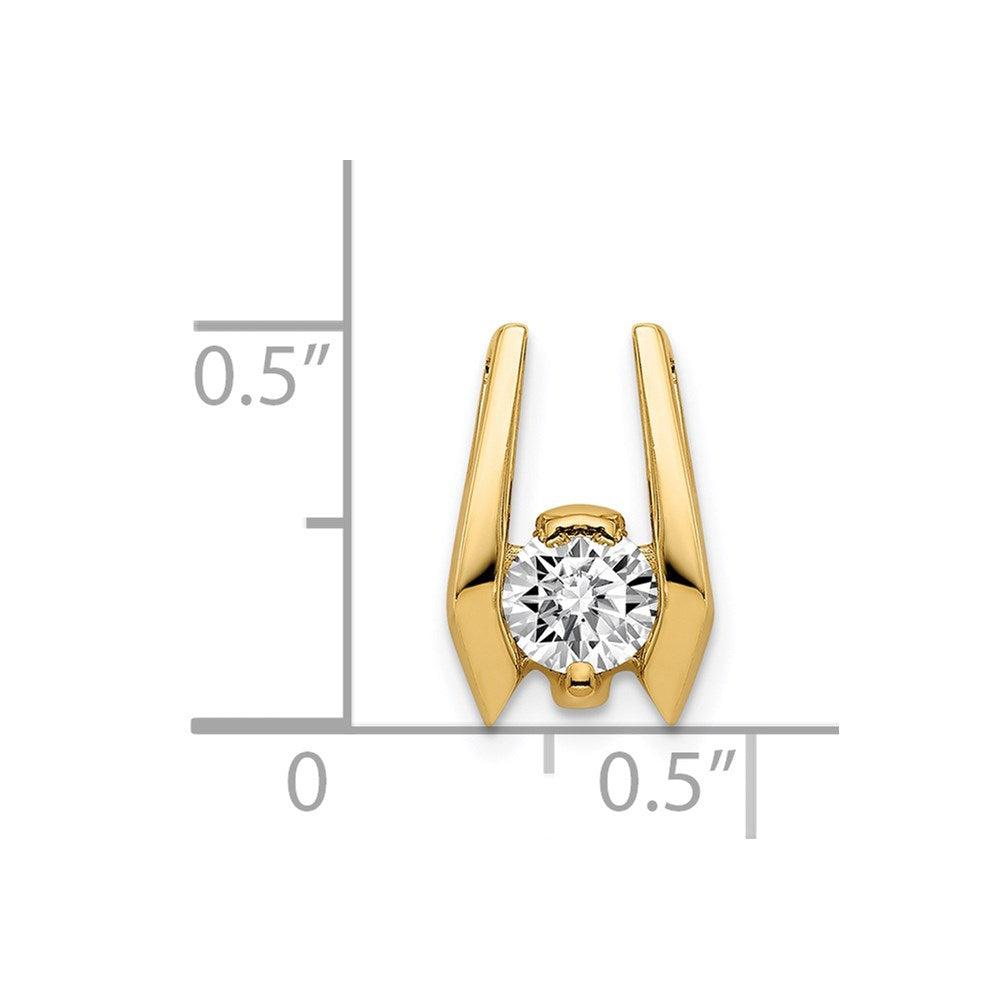 Gold Polished Diamond Slide Pendants