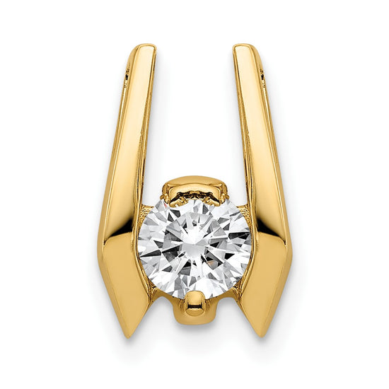 Gold Polished Diamond Slide Pendants