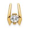 Gold Polished Diamond Slide Pendants
