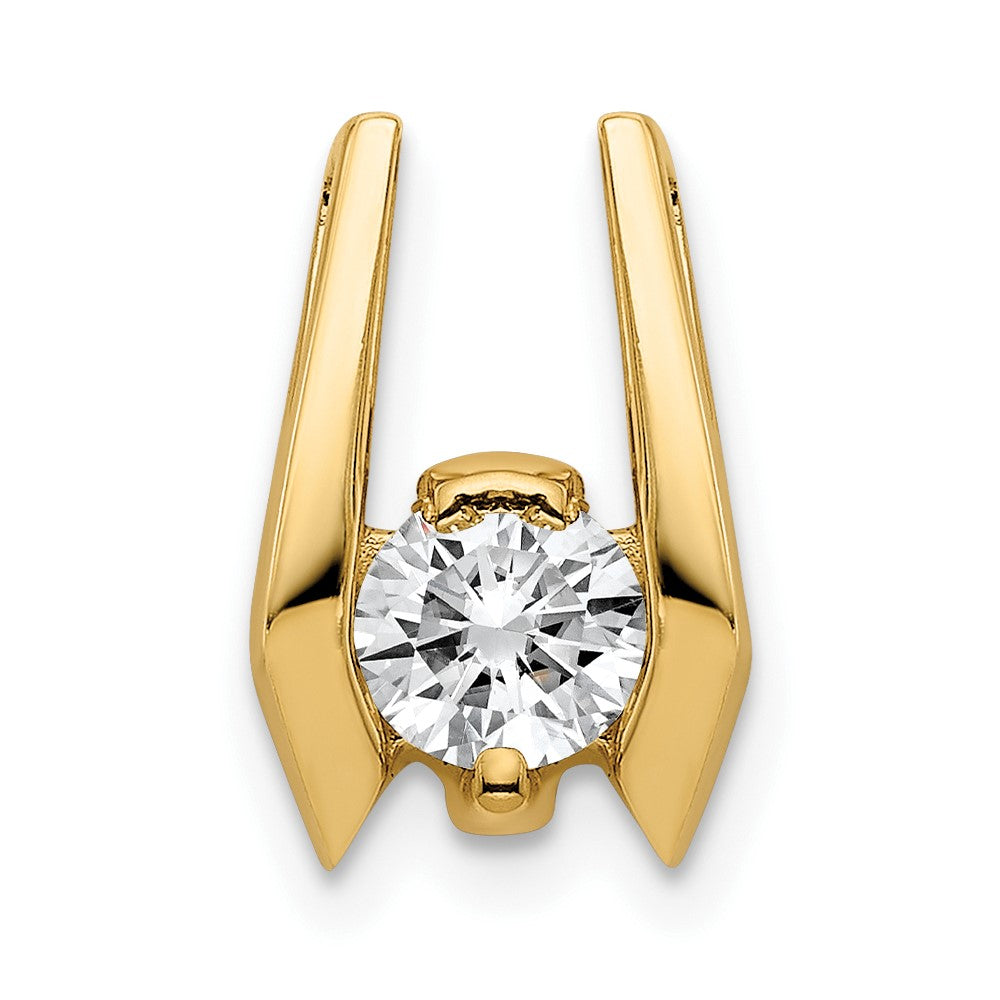 Gold Polished Diamond Slide Pendants