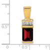 Emerald Cut Gemstone & Diamond Chain Slides