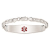 Sterling Silver Rhodium-plated Medical ID Anchor Link Bracelet