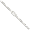 Sterling Silver Medical Jewelry Curb Link Bracelet