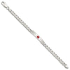Sterling Silver Polished Medical Curb Link ID Bracelet
