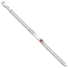 Sterling Silver Polished Medical Anchor Link ID Bracelet