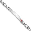 Sterling Silver Rhodium-plated Medical ID Curb Link Bracelet