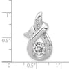 14k White Gold Peg-set VS Diamond Semi-Mount Slide Fits up to 6mm Regular/8mm Fancy or Reversible Omega